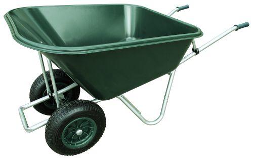 Trillebåre - Stallkjerre  2-hjuls 250 liter - grønn