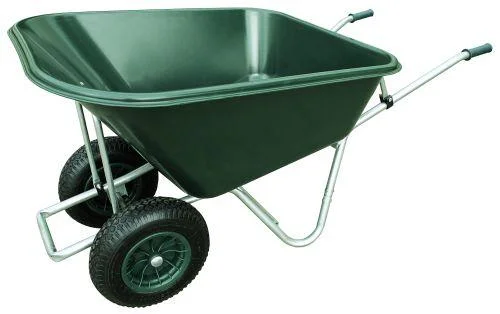 Trillebåre - Stallkjerre  2-hjuls 250 liter - grønn
