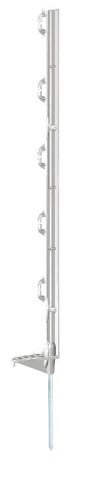 AKO Klassisk plastpåle 105cm denkel fot. hvit. 5stk