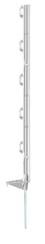 AKO Klassisk plastpåle 105cm denkel fot. hvit. 5stk