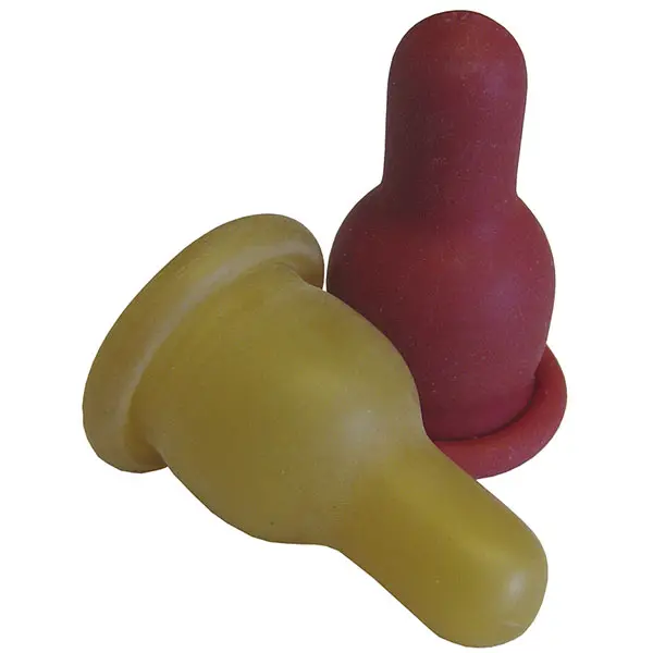 Smokk for flaske/bøtte, lam. Myk lateks RØD