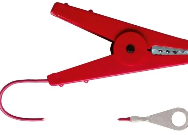 AKO Gjerde tilkoblingskabel. rød. 100 cm. M8 metalløye