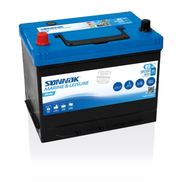 SR350 Sønnak Dual Batteri 80AH 12V - fritidsbatteri