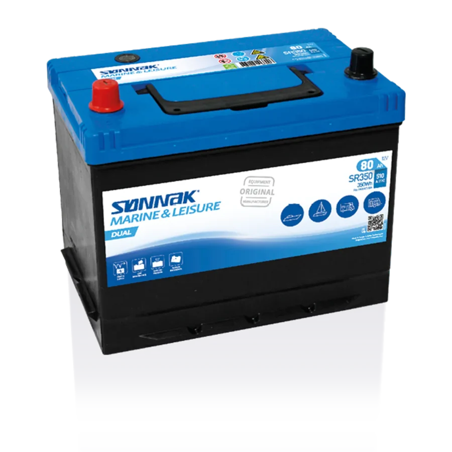SR350 Sønnak Dual Batteri 80AH 12V - fritidsbatteri