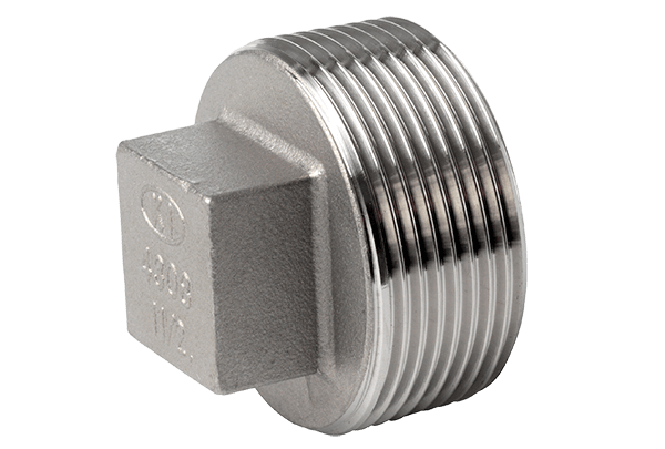 Gjengedeler rustfri Plugg. 1/2"
