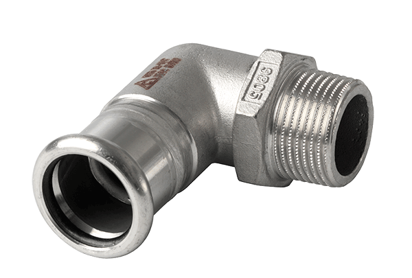 Pressfitting Rustfritt Overgangvinkel 90 gr 15-1/2" utv.