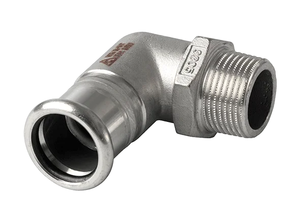 Pressfitting Rustfritt Overgangvinkel 90 gr 22-3/4" utv.