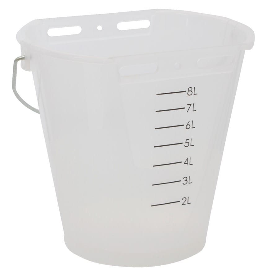 Kalvebar bøtte transparent m/måleenhet l.